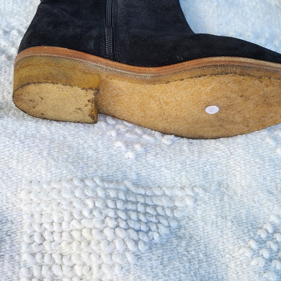 Free People banks-over-the-knee boots black suede size 6.5 - Picture 5 of 11